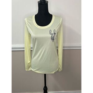 Lake Life Buggs Island Lake Yellow Long Sleeve Tee Size X-Small